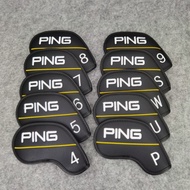 PING Magnet 10pcs set Golf Iron Head Cover New Golf Iron Cover 4 5 6 7 8 9 P S U W Iron Head Cover U