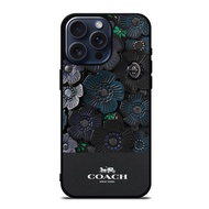 CoACH NEW YORK BLACK TEA ROSE iPhone 14 Pro Case IPhone 14 Pro MAX and IPhone 15 Pro MAX Slim Cover with Bumper Anti-Scratch Shockproof Slim Cases for IPhone 15 Pro 6.1 Inch 2023