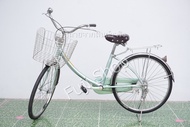 จักรยานแม่บ้านญี่ปุ่น - ล้อ 24 นิ้ว - ไม่มีเกียร์ - สีเขียว [จักรยานมือสอง]