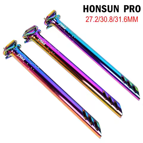 ​HONSUN PRO Hollow Seatpost 27.2-31.6mm Aluminum 247g Anodized Multicolor/Black/Red for MTB Road Bik