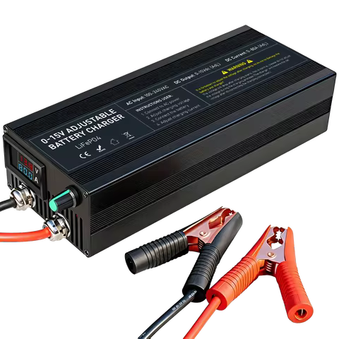 0-15V60A Lifepo4 Charger 14.6V DC 0-50A Battery Charger Adjustable for 12V LFP Battery