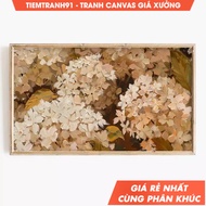 Tranh treo tường Fall Frame Tv Art Abstract Floral Painting Hydrangea Tv Wallpaper tặng kèm đinh t