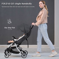 [iDS] Luxurious Self-Folding Stroller, Baby Carriage, Lightweight Stroller Gravity Fold, Automatic Fold Cabin Sized Pram