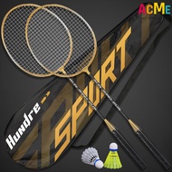 Badminton Set with Feather Shuttlecocks Aluminum Alloy Frame Student Traning Fitness Rackets