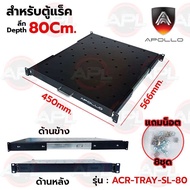 ถาดรองอุปกรณ์ตู้RACK ถาดตู้Rack Sever Shelf แบบสไลด์ สำหรับRack ยี่ห้อApollo 19นิ้ว ลึก 60/80/110