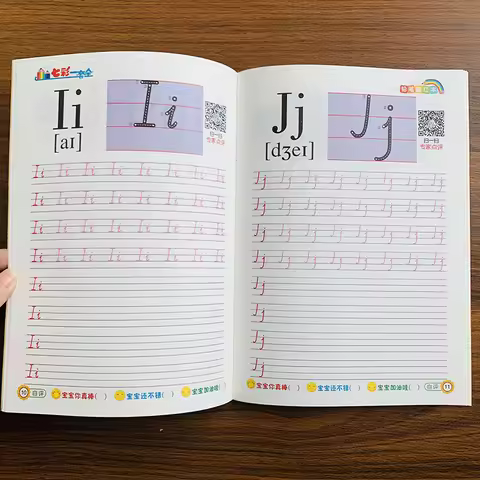 32page 3-6year Baby Preschool English 26 Alphabet Writing English Calligraphy copybook for kid Child