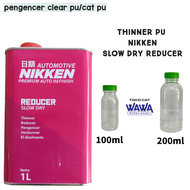 Thinner pu nikken reducer slow dry ecer repack 200ml 100ml