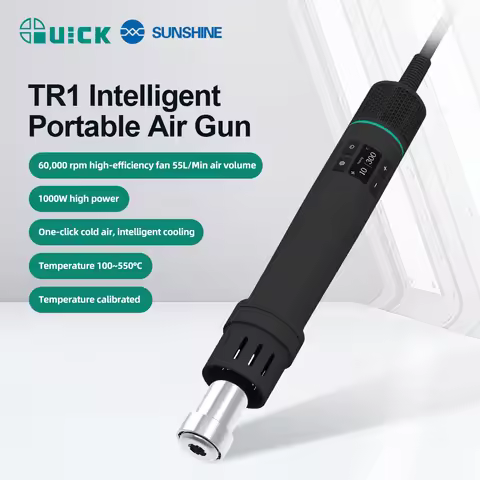 QUICK TR1 1000W High Power Smart Portable Air Gun 60,000 rpm High Efficiency Fan Uniform Heating, Ef