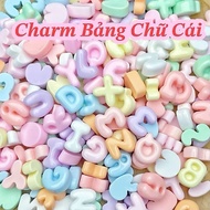 (Order from 5 words) DIY colorful letter charms to decorate helmets, motorbikes, water bottles, and 