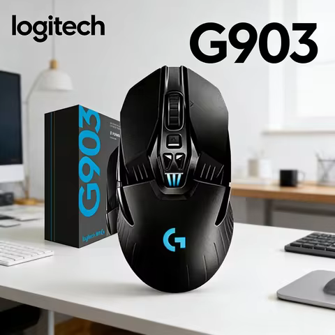 Logitech G903 LIGHTSPEED Wireless Gaming Mouse HERO 25K Sensor RGB PowerPlay Compatible 180H Battery