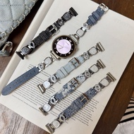 Irregular Alloy Denim Watch Strap Suitable for Huawei GT5/GT4/GT3 Huawei Watch3/Watch4 Huawei Fit3/F