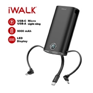 iWalk PowerSquid Mini Powerbank 9000mAh Portable Powerbank 3in1 Cable Type C 18W PD Fast Charging Po