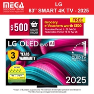 LG OLED83C5PSA 83" OLED EVO 4K C5 SMART TV | Free Wall Mount + $500 Grocery e-Vouchers Redeem From L
