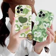 HIJAU Wave Case for OPPO A5s A12 A7 A3S A5 Cute Green Love Motif - Trendy Case - Cool Case - Protect