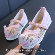 Children's Hanfu Shoes Girls Embroidered Old Beijing Cloth Baby Tang Suit Chinese Style St