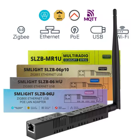 SMLIGHT SLZB-06/06M/06P7/06P10 Zigbee-to-Ethernet/WIFI/USB Gateway coordinator with PoE Work with Ho