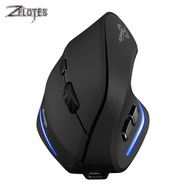 ZELOTES F-35 Wireless 2.4GHz Rechargeable Vertical Mice 6 Buttons 2400 DPI Adjustable Ergonomic Opti