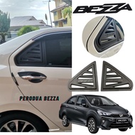 2PC PERODUA BEZZA WINDOW COVER CARBON Protector Rear Side RH Triangle Window Mirror Tingkap Kereta