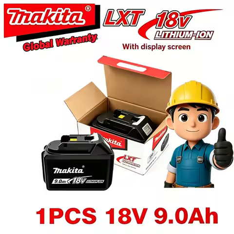 9000mAh Genuine Makita 18V 9.0Ah battery with charger set for Makita 18V power tool DDF487 DTW700 GB