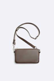 Zaraอาร์คันซอซองโทรศัพท์สีดำอเนกประสงค์ของผู้ชายใหม่กระเป๋าเล็กกระเป๋าสะพายไหล่3902320 800