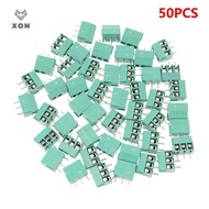 [XON] 50pcs Kf350-2p 3p 3.5mm 300v 10A Pitch 2 3 Pin Spliceable Plug-in PCB Screw Terminal Block Con