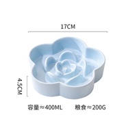 陶瓷慢食碗 藍色花朵造型