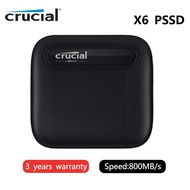 Original NEW Crucial X6 500GB 1TB 2TB 4TB Portable SSD – Up to 800MB/s – USB 3.2 – External Solid State Drive, USB-C