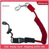 ChicAcces Elastic Surf Canoe Kayak Paddle Coiled Leash Cord Safety Fishing Rod Lanyard