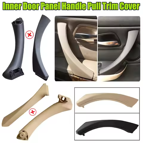 ABS Right Light Side Inner Outer Door Panel Pull Handle Trim For BMW E90 316i 318d 318i 320d 320i 32