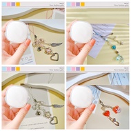 ins love keychian case For Baseus E19 E20 WM01 WM02 E16 E17 E18 E12 Case silicone Transparent Earpho