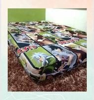 Sprei Resleting Sarung Kasur Busa Motif Anak Cowok Karakter Kartun Anime Naruto