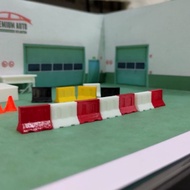 Road Barrier Scale 1/64 (Diorama Diecast Penghadang Hotwheels) 1:64 Scale Miniature Accessories