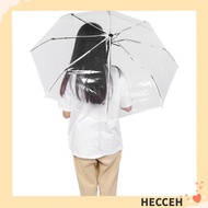 HECCEH Transparent Umbrella, Transparent 3-fold Automatic Folding Umbrella, Portable Folding Automat