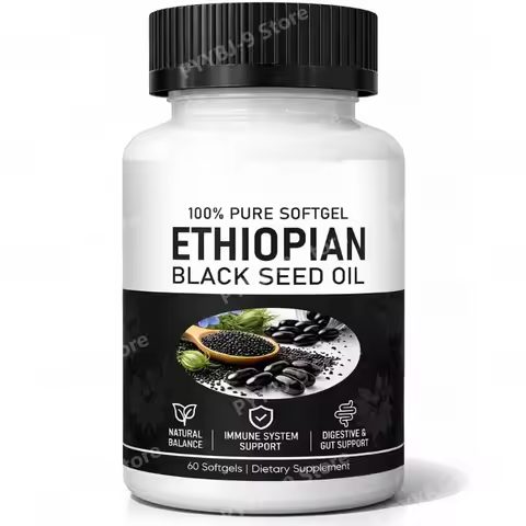 Ethiopian Black Seed Oil Softgels with Vitamin C, Zinc, Ginger and Turmeric for Immune & Antioxidant