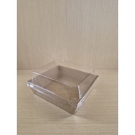 MEAL BOX, PAPER MEAL BOX, KRAFT PLUS TRANSPARENT LID, SIZE L, 11X12XT3.5+ 3.5cm Lid, SOLD PER 10 PCS