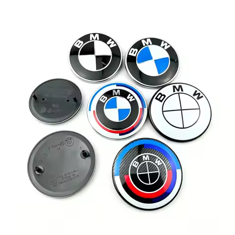 BMW Car 2pcs 82MM 74MM Car Front Hood Rear Trunk Badge Emblem for E46 E90 E60 F10 F11 F20 F30 F34 F0