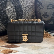 BURBERRY  LOLA 皮革迷你鏈袋包 黑