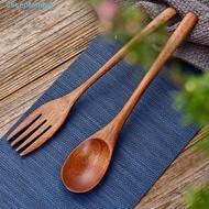 SEPTEMBER Wooden Spoon Ice Cream Natural Teaspoon Tableware For Soup Cooking Kitchen Coffee Spoon