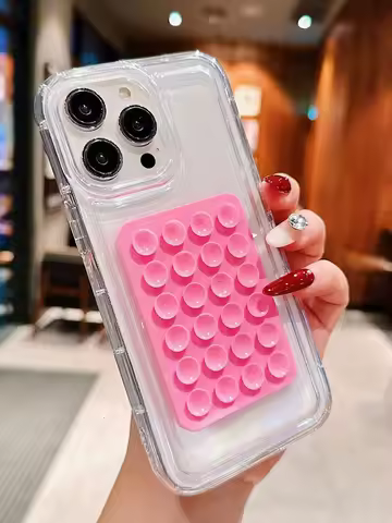 Silicone Suction Cup Phone Mount Hands-Free Mobile Stand Airplane Travel Essential Compatible With A