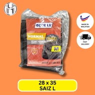 BLACK TRASH PLASTIC SIZE L PLASTIC TRASH PACKAGE GARBAGE BAG/ 28X35 - 20PCS+-