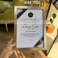(Ho Toc) a4 size certificate frame (to fit 21cmx29,7cm certificate of merit) in silver color, wall m