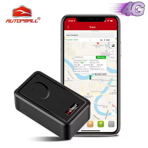 AUTOPMALL NEW 4G ML500G Car Tracker Strong Magnetic Container Tracking Device Temperature Monitoring