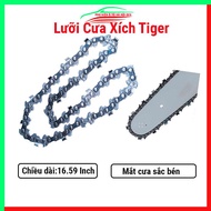 Lưỡi cưa xích 16.59 Inch Tiger gắn máy cưa xăng máy mài các mắt cưa sắc bén