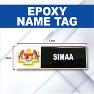 EPOXY NAME TAG PENJAWAT AWAM + JATA WITH PIN / MAGNET / PVC MAGNET / STRONGER MAGNET