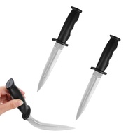 2 PCS Rubber Martial Art Training Knife Rubber Training Weapon Toy Knife Fake Rubber Knife Practice 