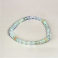 冰種多彩翡翠算盤珠手珠 | 天然緬甸玉A貨翡翠 | 送禮