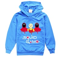 Squid Game Boys Hoodies Girls Long Sleeve Sweater Spring Cotton Pullover Hooded Sweater 8760 Autumn Kids Clothes Casual Sweatshirt