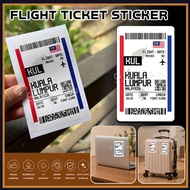 Flight Ticket Travel Sticker Country Boarding Pass Vinyl Decal Waterproof for Luggage Laptop Bottle