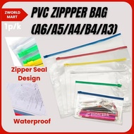 File Bag Stationery Clear Plastic Bag Translucent Folder student kids stationery A4/A5/B6 Size Docum