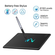 HUION Drawing Tablet HS64 6x4 Inches Graphic Painting Tools with Battery-Free Stylus pen for Phone A